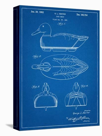 Hunting Duck Decoy Patent-null-Stretched Canvas