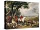 Hunting in Fontainebleau Forest-Antoine Charles Horace Vernet-Stretched Canvas