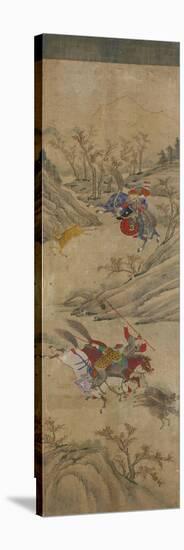 Hunting Scene (3 Riders and 2 Boars)-null-Premier Image Canvas