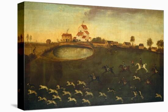 Hunting Scene With A Pond, 18th century-American School-Premier Image Canvas