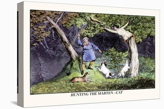 Hunting the Marten-Cat-Henry Thomas Alken-Stretched Canvas