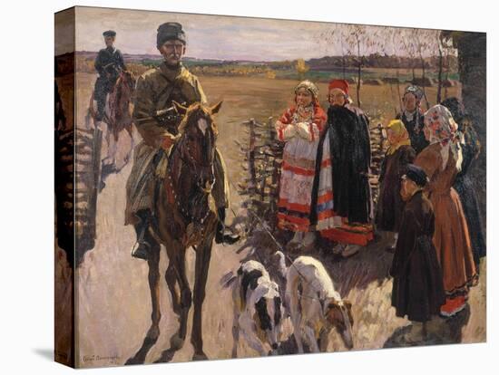 Huntsmen with Borzois, 1913-Sergei Arsenyevich Vinogradov-Premier Image Canvas