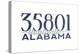 Huntsville, Alabama - 35801 Zip Code (Blue)-Lantern Press-Stretched Canvas