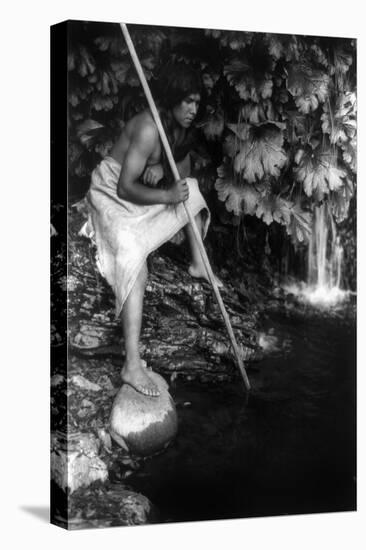 Hupa Fisherman, c1923-Edward S. Curtis-Premier Image Canvas