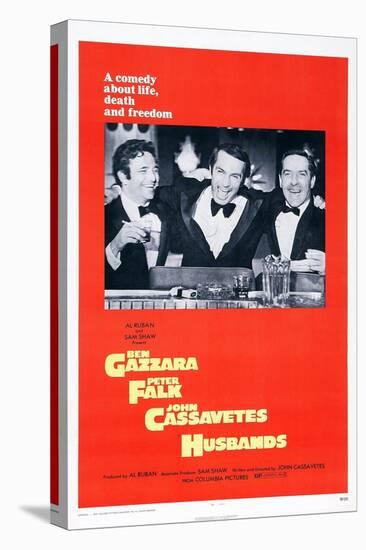 Husbands, Peter Falk, Ben Gazzara, John Cassavetes, 1970-null-Stretched Canvas