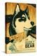 Husky - Retro Gold Mining Ad-Lantern Press-Stretched Canvas