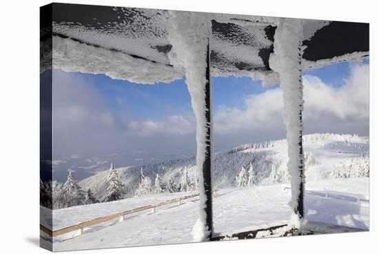 Hut at the Peak of Kandel Mountain in Winter, Black Forest, Baden-Wurttemberg, Germany, Europe-Markus Lange-Premier Image Canvas