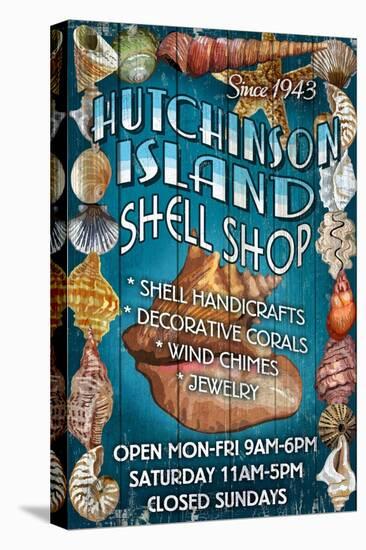 Hutchinson Island, Florida - Shell Shop-Lantern Press-Stretched Canvas