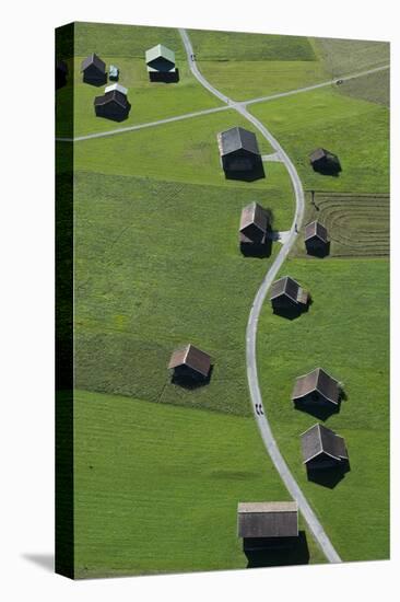 Huts, Haystacks, Mountain Pasture, Path, Nature-Frank Fleischmann-Premier Image Canvas