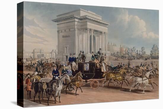 Hyde Park Corner, 1838 (Coloured Engraving)-James Pollard-Premier Image Canvas