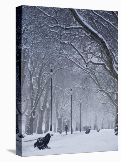 Hyde Park Snow Scene, London, England, UK-Neil Farrin-Premier Image Canvas