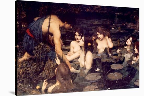 Hylas and Nymphs-John William Waterhouse-Stretched Canvas