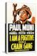 I AM A FUGITIVE FROM A CHAIN GANG, Paul Muni, 1932.-null-Stretched Canvas