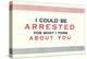 I Could be Arrested-null-Stretched Canvas