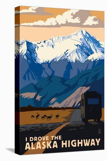 I Drove the Alaska Highway-Lantern Press-Stretched Canvas