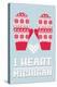 I Heart Michigan - Mittens-Lantern Press-Stretched Canvas