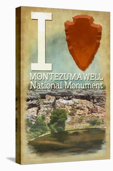 I Heart Montezuma Well National Monument, Arizona-Lantern Press-Stretched Canvas