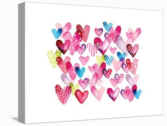 I Heart You Hearts-Sara Berrenson-Stretched Canvas