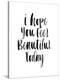 I Hope You Feel Beautiful Today-Brett Wilson-Stretched Canvas