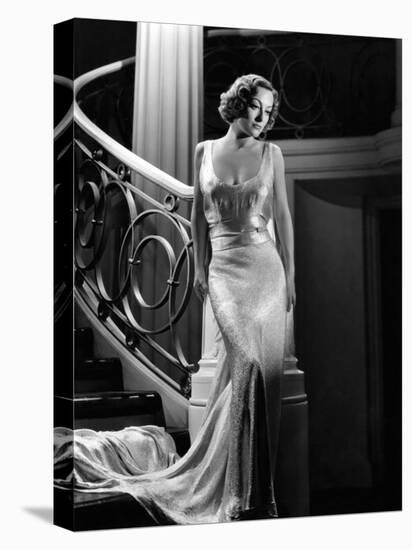 I Live My Life, Joan Crawford Wearing Evening Gown Designed by Adrian, 1935-null-Stretched Canvas