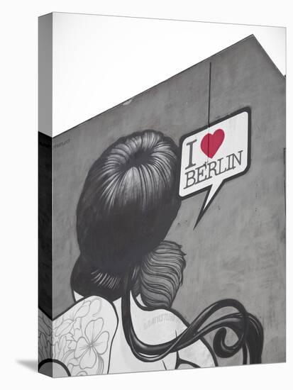 I Love Berlin' Mural on Building, Berlin, Germany-Jon Arnold-Premier Image Canvas