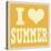 I Love Summer Poster-radubalint-Stretched Canvas