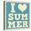 I Love Summer Poster-radubalint-Stretched Canvas