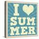 I Love Summer Poster-radubalint-Stretched Canvas