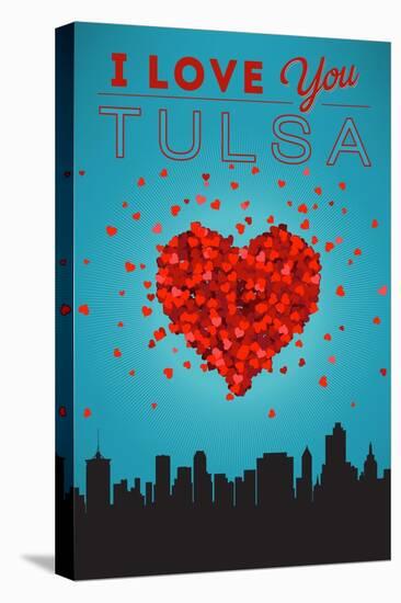 I Love You Tulsa, Oklahoma-Lantern Press-Stretched Canvas