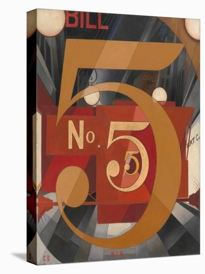 I Saw the Figure 5 in Gold, 1928 (Oil, Graphite, Ink, and Gold Leaf on Paperboard)-Charles Demuth-Premier Image Canvas