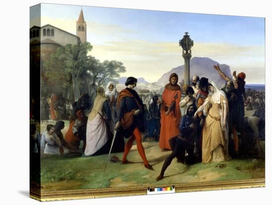 I Vespri Siciliani (The Sicilian Vepers) Popular Revolt of the Island of Sicily against the Feodal-Francesco Hayez-Premier Image Canvas