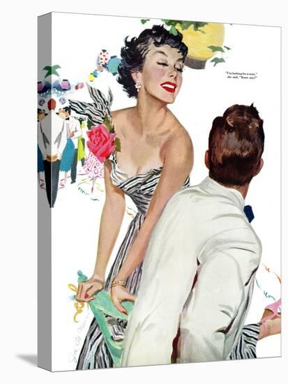 I Want A Man  - Saturday Evening Post "Leading Ladies", April 15, 1950 pg.40-Joe deMers-Premier Image Canvas