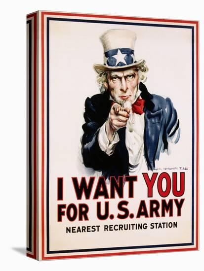 I Want You for the U.S. Army, Recruitment-James Montgomery Flagg-Premier Image Canvas