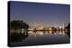 Ibirapuera Park with a Reflection of the Sao Paulo Skyline at Night-Alex Saberi-Premier Image Canvas