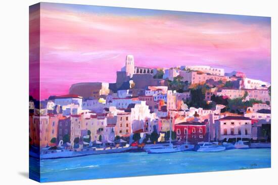 Ibiza Eivissa Old Town And Harbour Pearl Of The Mediterranean-Markus Bleichner-Stretched Canvas