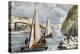 Ice Boat Race on the Hudson River, 19th Century-Currier & Ives-Premier Image Canvas
