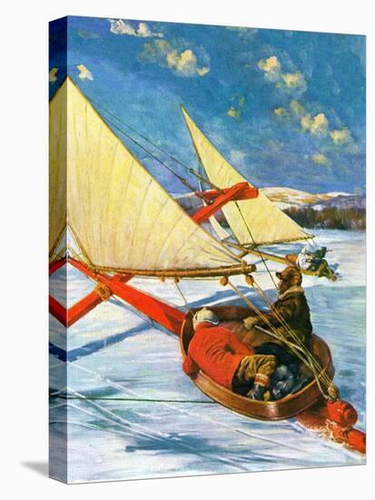 "Ice Boating,"February 1, 1929-Anton Otto Fischer-Premier Image Canvas