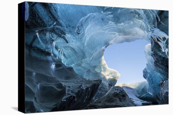 Ice Cave in the Glacier Breidamerkurjokull in Vatnajokull National Park. Entrance to the Ice Cave-Martin Zwick-Premier Image Canvas