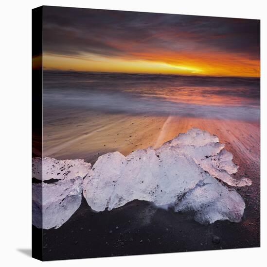 Ice Chunks on the Beach Next to Glacial River Lagoon Jškuls‡rlon (Lake), East Iceland, Iceland-Rainer Mirau-Premier Image Canvas