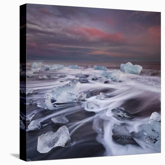 Ice Chunks on the Beach Next to Glacial River Lagoon Jškuls‡rlon (Lake), East Iceland, Iceland-Rainer Mirau-Premier Image Canvas