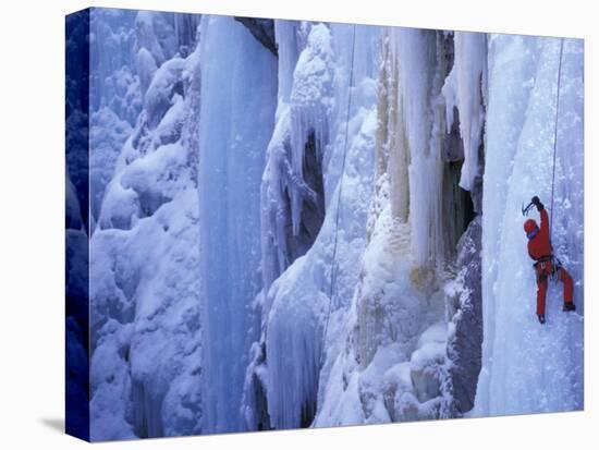 Ice Climbing, Ouray, Colorado, USA-Lee Kopfler-Premier Image Canvas