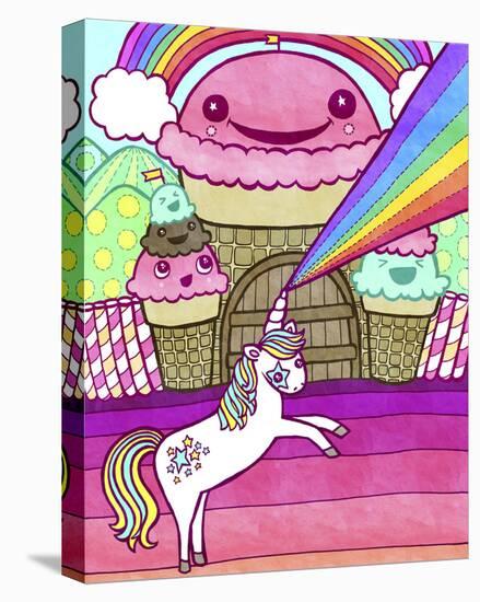 'Ice Cream Castle' Stretched Canvas Print - My Zoetrope | Art.com