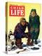 Ice Fishing - Child Life, February 1946-Keith Ward-Premier Image Canvas