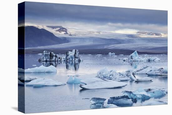 Ice floes in the lagoon at Jokulsarlon, Vatnajokull National Park-Nigel Hicks-Premier Image Canvas