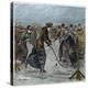 Ice Hockey : a ladies match on the lake in Wimbledon Park (later colouration)-Arthur Hopkins-Premier Image Canvas