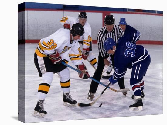 Ice Hockey Face Off, Torronto, Ontario, Canada-Paul Sutton-Premier Image Canvas