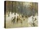 Ice Skaters on a Frozen Lake in the Berlin Zoo, 1919-Max Liebermann-Premier Image Canvas