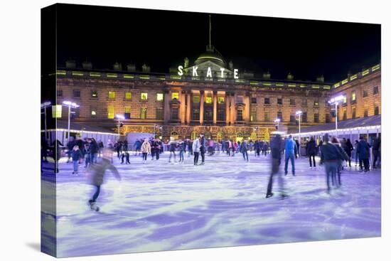 Ice skating, Somerset House, London, England, United Kingdom, Europe-Charles Bowman-Premier Image Canvas