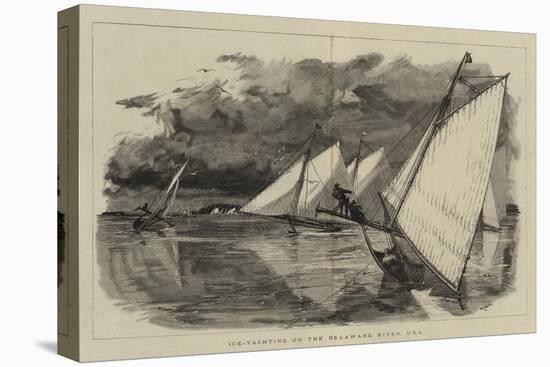 Ice-Yachting on the Delaware River, USA-William Lionel Wyllie-Premier Image Canvas