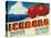 Iceberg Apple Label - Yakima, WA-Lantern Press-Stretched Canvas